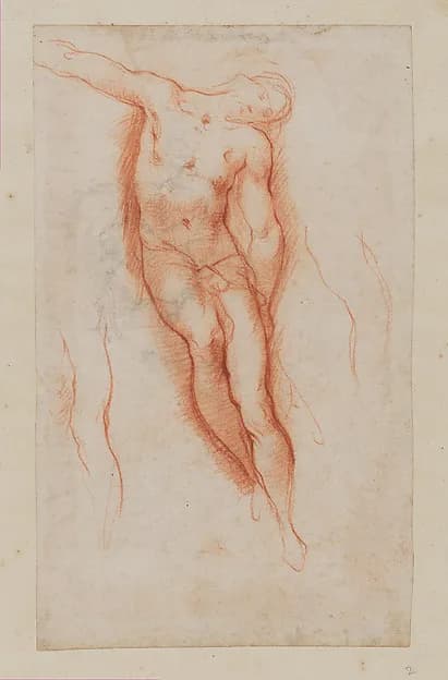 Study for the Figure of Christ in a Deposition by Ventura Salimbeni depicting Mark 15