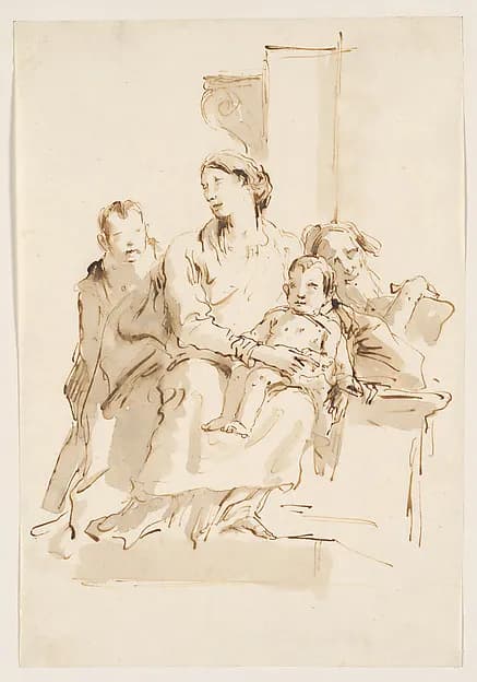The Holy Family with Saint John by Giovanni Battista Tiepolo depicting Matthew 3