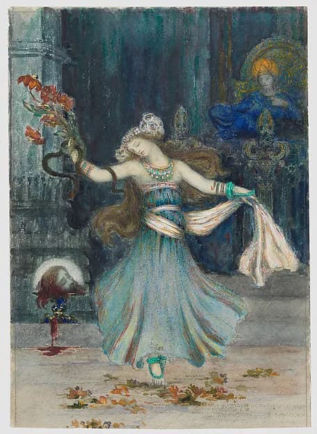 Salomé Dancing Before the Head of St. John the Baptist by Gustave Moreau depicting Matthew 3