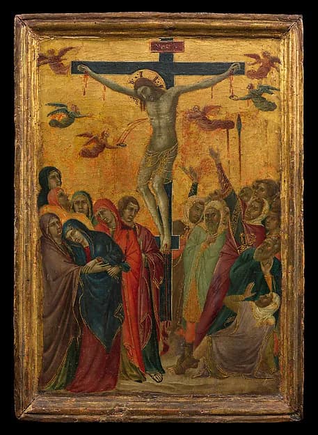 The Crucifixion by Segna di Buonaventura depicting Matthew 27