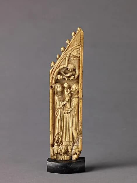 Wing of a Polyptych: Presentation in the Temple by Anonymous depicting Luke 2
