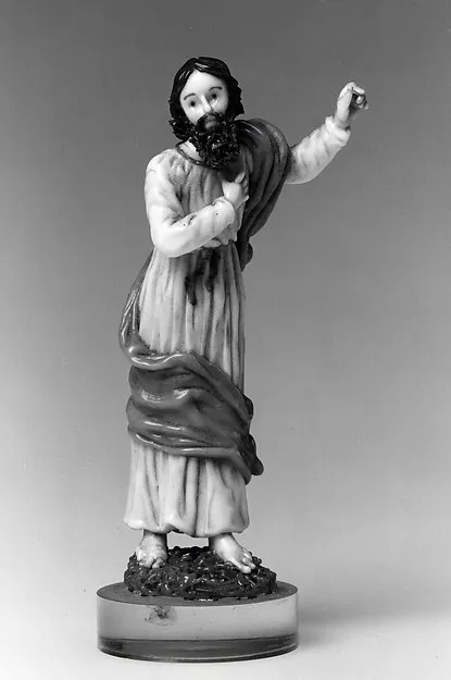 Saint John the Baptist (?) by Haly workshop depicting Matthew 3