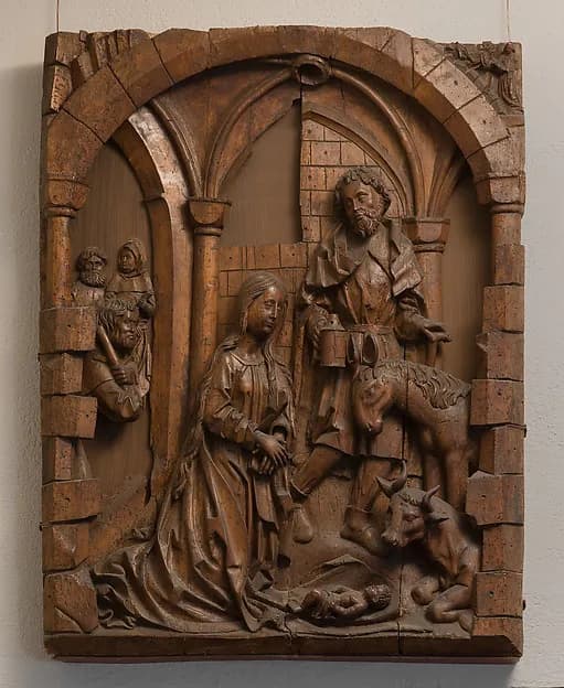 Nativity by Alsatian Master depicting Luke 2
