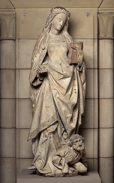 Saint Catherine of Alexandria by Jan Crocq depicting Romans 8