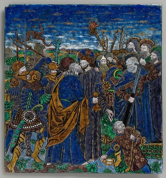 Plaque with The Betrayal of Christ by Monvaerni depicting Luke 22
