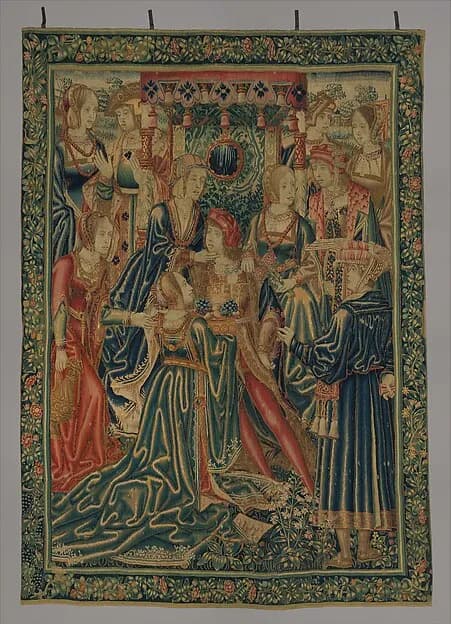 Two Episodes from the Parable of the Prodigal Son: The Prodigal among the Harlots by Anonymous depicting Luke 15