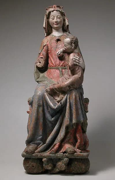Enthroned Virgin and Child by Anonymous depicting Luke 2