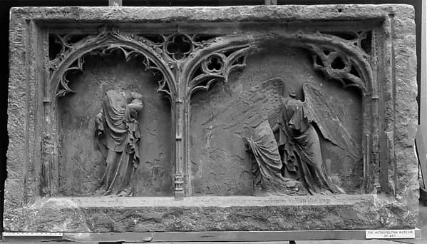 Funerary Relief from the Tomb of Milon de Donzy (d. 1337-38), dean of the Cathedral of Nevers by Anonymous depicting Luke 2