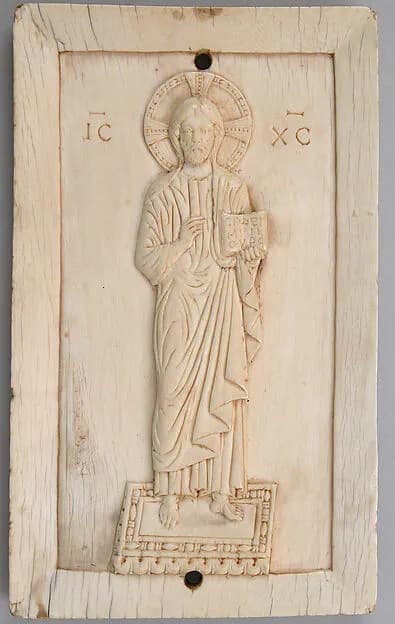 Panel with a Standing Figure of Christ by Anonymous depicting John 1
