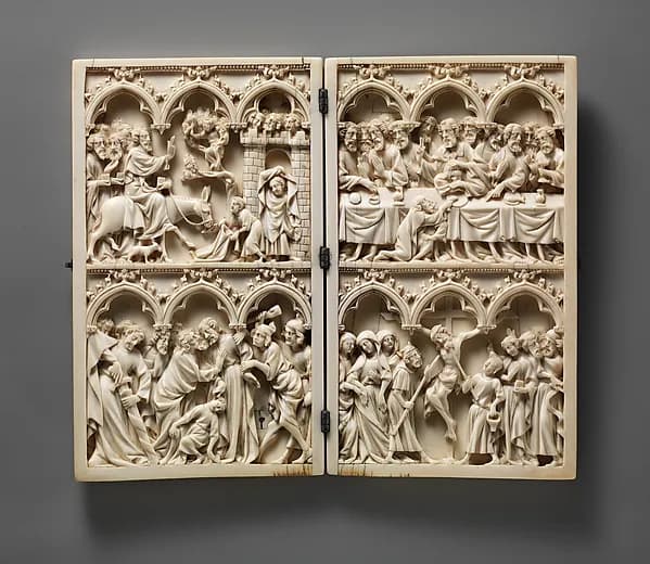 Diptych with Scenes from the Passion by Anonymous depicting Matthew 26