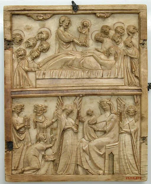 Central Leaf of a Diptych by Anonymous depicting Matthew 2