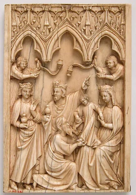 Panel with the Adoration of the Magi by Anonymous depicting Matthew 2