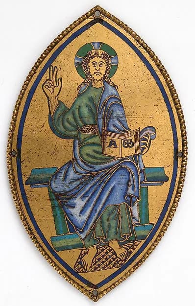 Plaque with Christ in Majesty by Anonymous depicting John 1