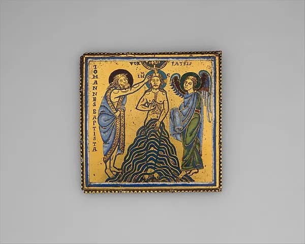 Plaque with the Baptism of Jesus by Anonymous depicting John 1