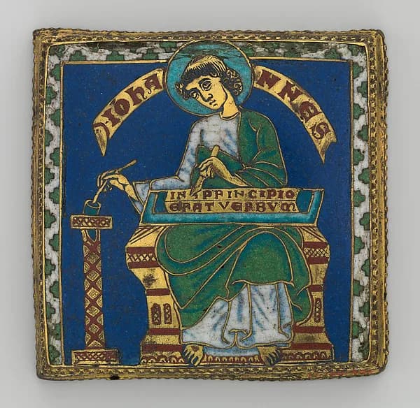 Plaque with Saint John the Evangelist by Anonymous depicting Revelation 1