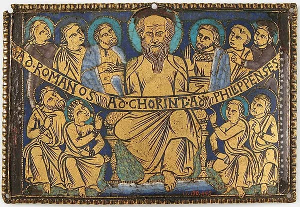 Plaque with Saint Paul and His Disciples by Anonymous depicting Acts 9