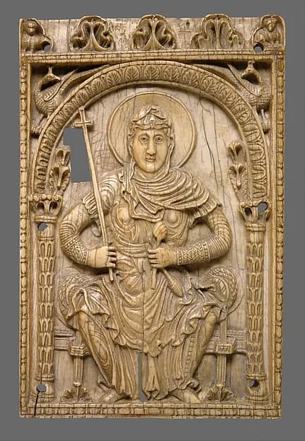 Plaque with the Virgin Mary as a Personification of the Church by Anonymous depicting Luke 1