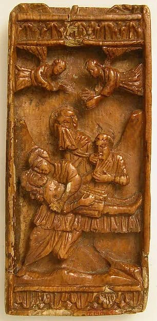 Icon of the Lamentation by Anonymous depicting Mark 15