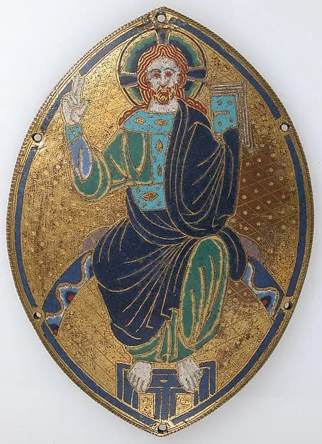 Plaque with Christ Blessing by Anonymous depicting John 1
