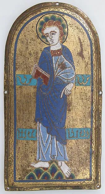 Plaque with Saint John the Evangelist by Anonymous depicting Revelation 1