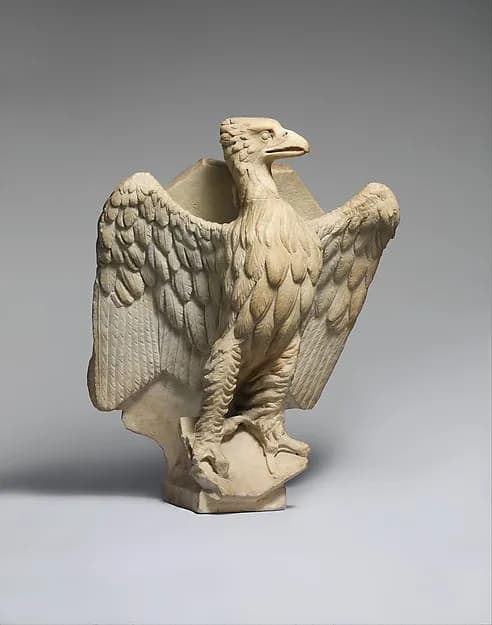 Lectern for the Reading of the Gospels with the Eagle of Saint John the Evangelist by Giovanni Pisano depicting John 1