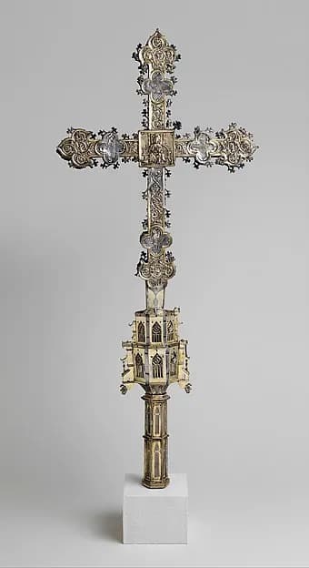 Processional Cross by Anonymous depicting Luke 1