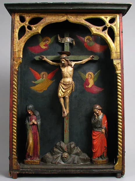 Tabernacle with Crucifixion Scene by Anonymous depicting Exodus 25