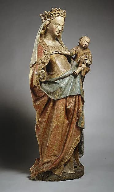 Virgin and Child with Bird by Anonymous depicting Luke 2