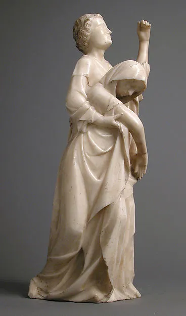 The Virgin Supported by Saint John, from a Crucifixion Group by Anonymous depicting Matthew 27