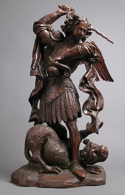 Saint Michael Slaying the Demon by Anonymous depicting Revelation 12