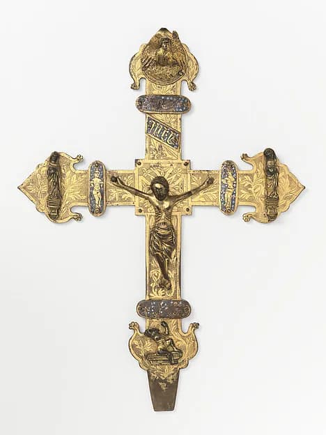 Processional Cross by Anonymous depicting Matthew 27
