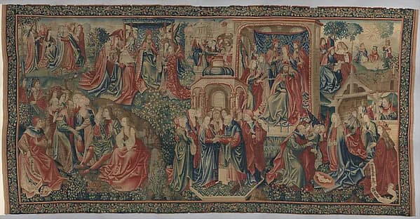 Christ Is Born as Man's Redeemer (Episode from the Story of the Redemption of Man) by Anonymous depicting Luke 1
