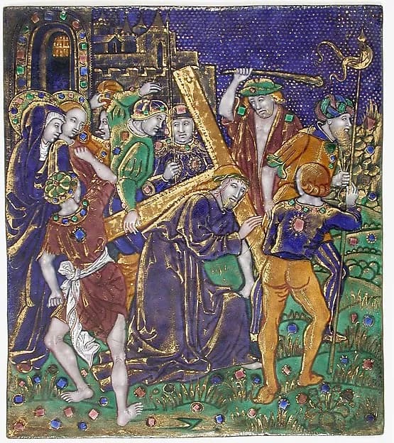 Plaque with Christ Carring Cross by Nardon Pénicaud depicting John 1