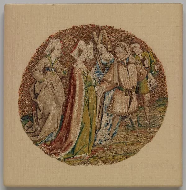 The Empress and Porphyrius Visit St. Catherine in Prison by Anonymous depicting Romans 8