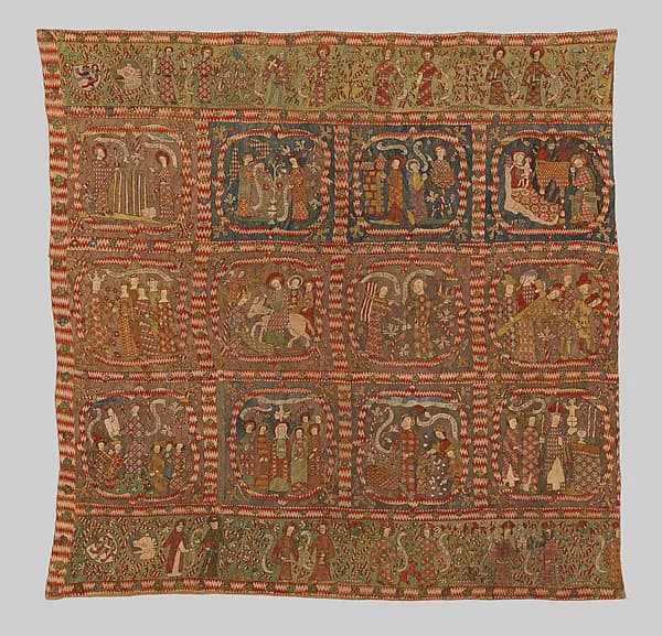 Embroidered Hanging by Anonymous depicting Numbers 11