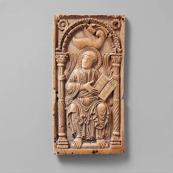 Plaque with Saint John the Evangelist by Anonymous depicting John 1