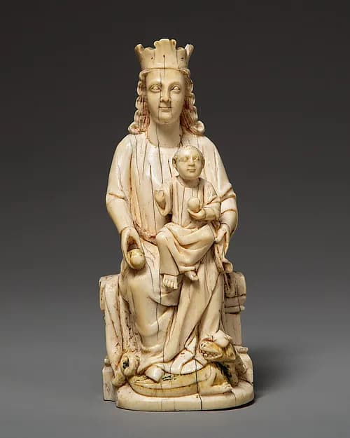 Enthroned Virgin and Child by Anonymous depicting Luke 2