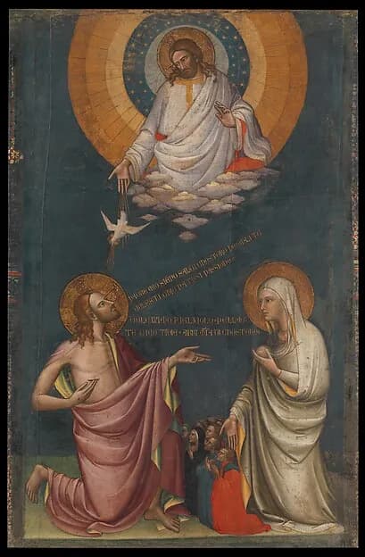 The Intercession of Christ and the Virgin by Lorenzo Monaco (Piero di Giovanni) depicting Luke 1