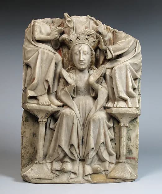 Coronation of the Virgin by Anonymous depicting Luke 1