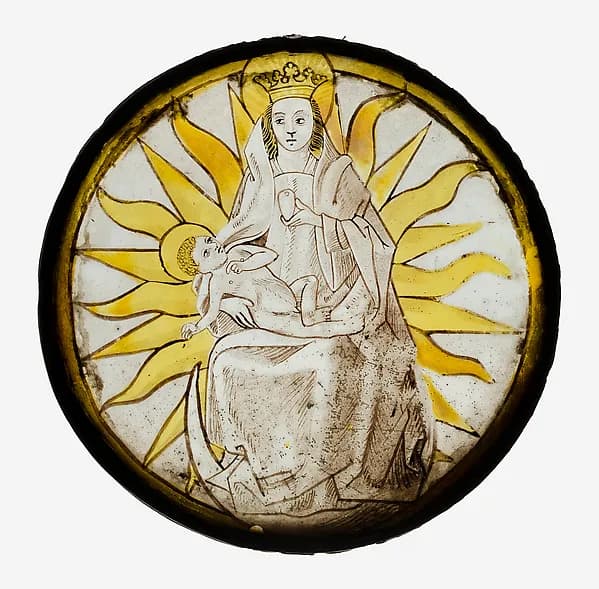 Roundel with the Virgin and Child by Anonymous depicting Luke 2