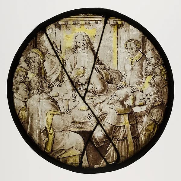 Roundel with the Last Supper by Anonymous depicting Matthew 26