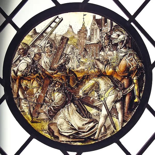 Roundel with Christ Bearing the Cross by Anonymous depicting John 1