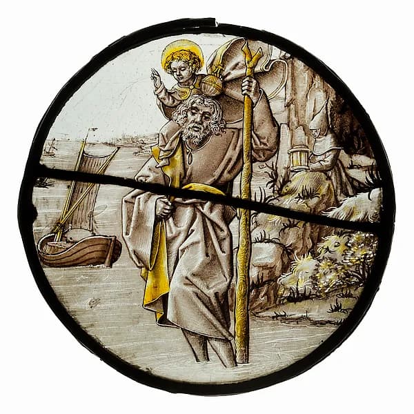 Roundel with Saint Christopher by Anonymous depicting John 1