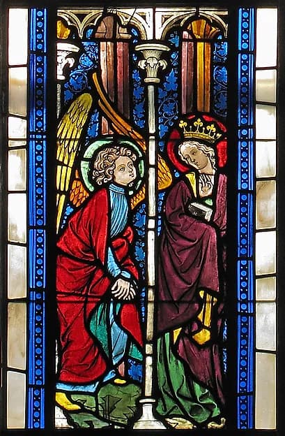 Panel with the Annunciation by Anonymous depicting Luke 1