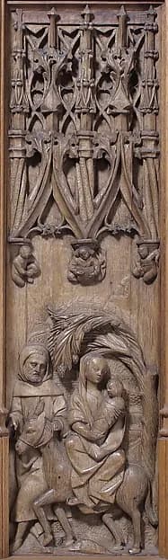 Panel with the Flight into Egypt by Anonymous depicting Matthew 2