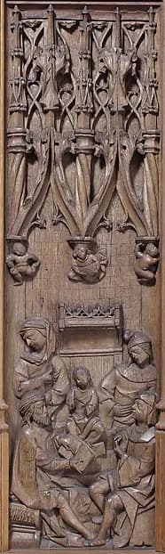 Panel with Christ Among the Doctors by Anonymous depicting Luke 2