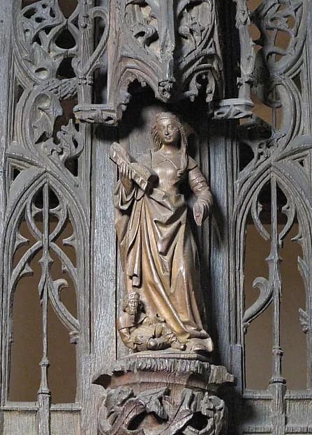 Saint Catherine by Anonymous depicting Romans 8