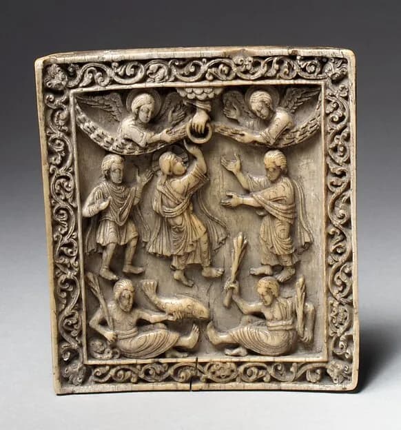 Plaque with the Ascension by Anonymous depicting John 1