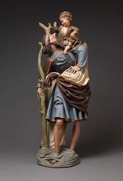 Saint Christopher Carrying Christ by Anonymous depicting John 1