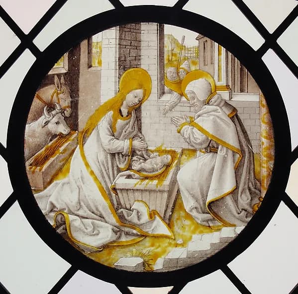 Roundel with the Nativity by Anonymous depicting Luke 2